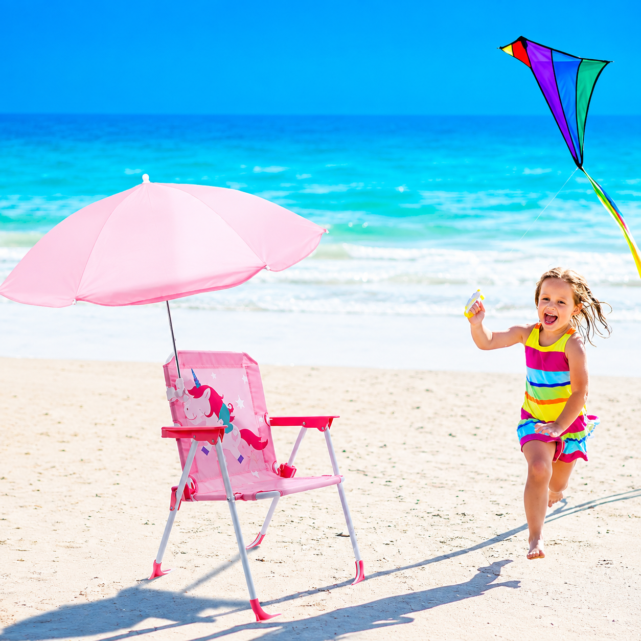 Children's Camping Chair with Umbrella