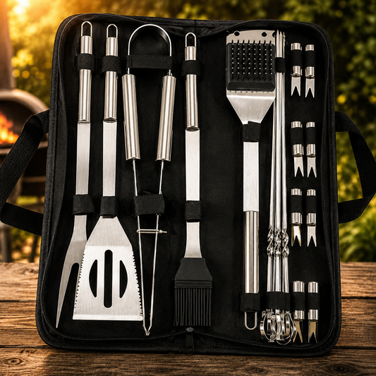 14-Piece Stainless Steel Braai & Grill Tool Set