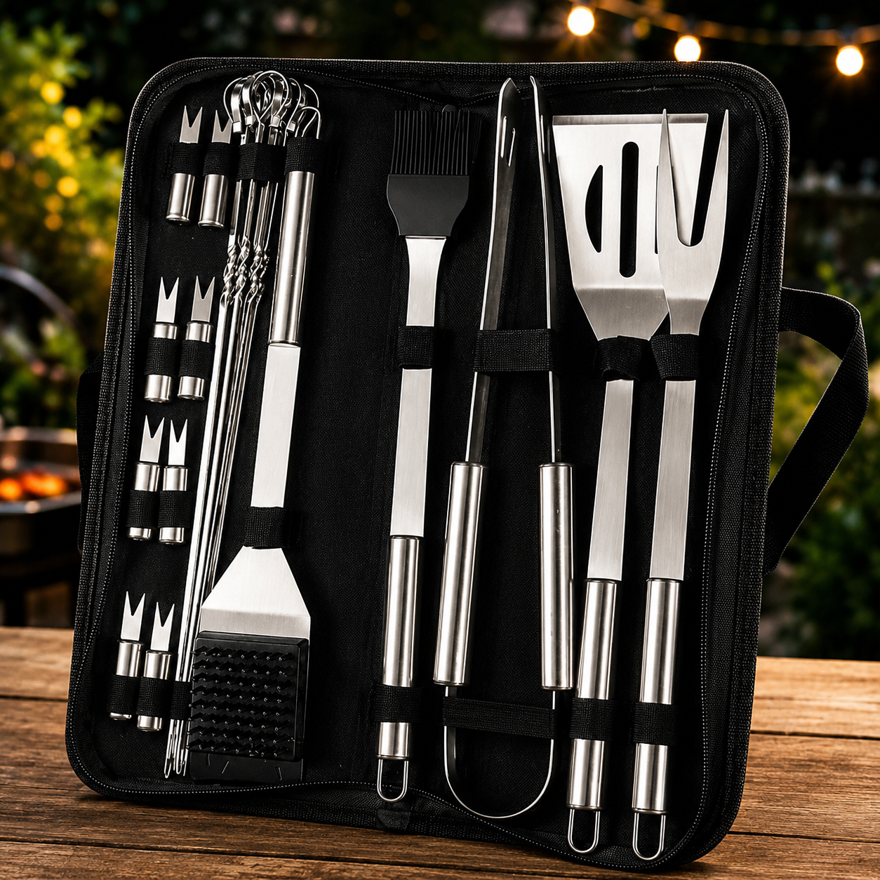 14-Piece Stainless Steel Braai & Grill Tool Set