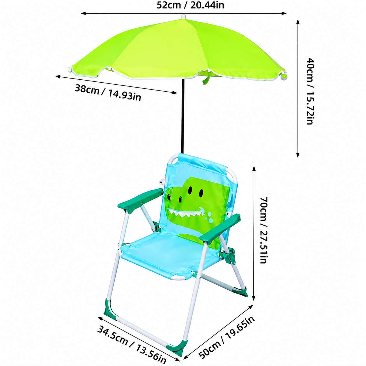 Children's Camping Chair with Umbrella