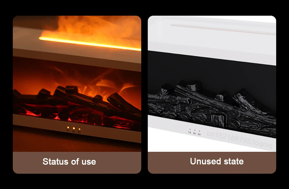 Flame Aroma Humidifier - LED Fireplace