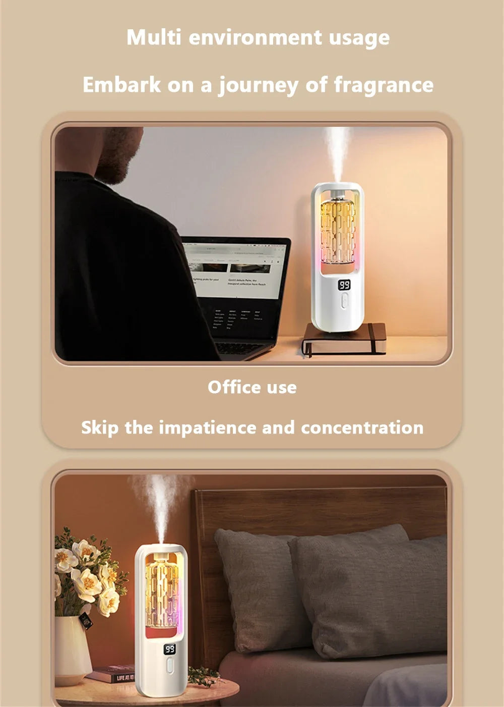 Smart Fragrance Wall Diffuser - Automatic Aroma Air Freshener