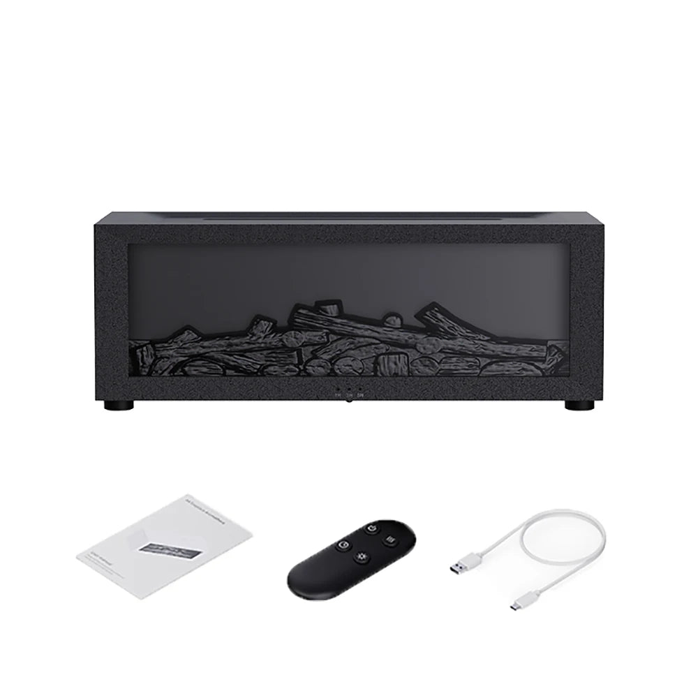 Flame Aroma Humidifier - LED Fireplace