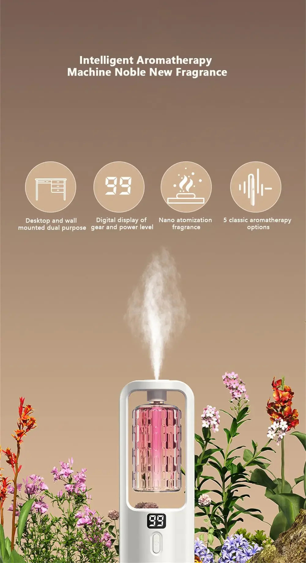 Smart Fragrance Wall Diffuser - Automatic Aroma Air Freshener
